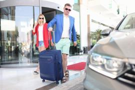 Tourists with an airport car hire